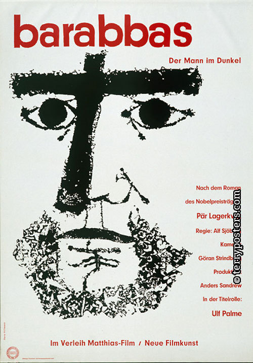 Barabbas - Der Mann im Dunkel; filmový plakát; 1953