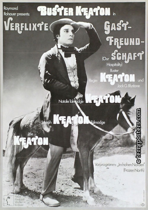 Buster Keaton in Verflixte Gastfreundschaft; filmový plakát; 1974