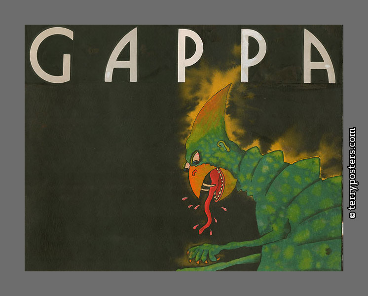 Gappa: původní návrh (výřez) - přední strana, 1973