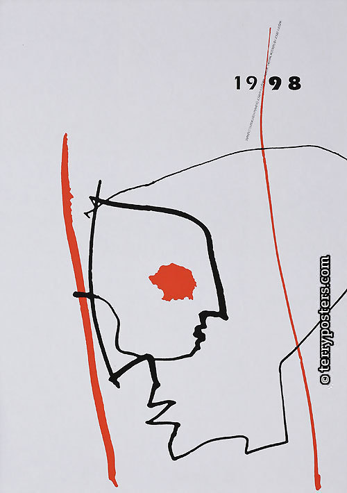 Dvanáct divadelních plakátů J.F. / 1998 - bílá varianta