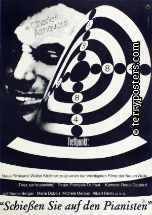 Schießen Sie auf den Pianisten; filmový plakát; 1960