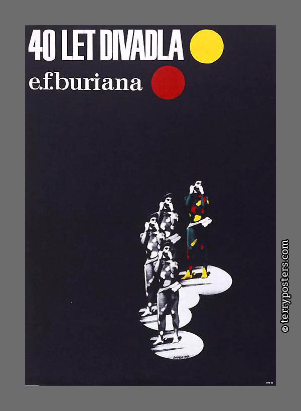 40 let divadla E. F. Buriana; divadelní plakát; 1974